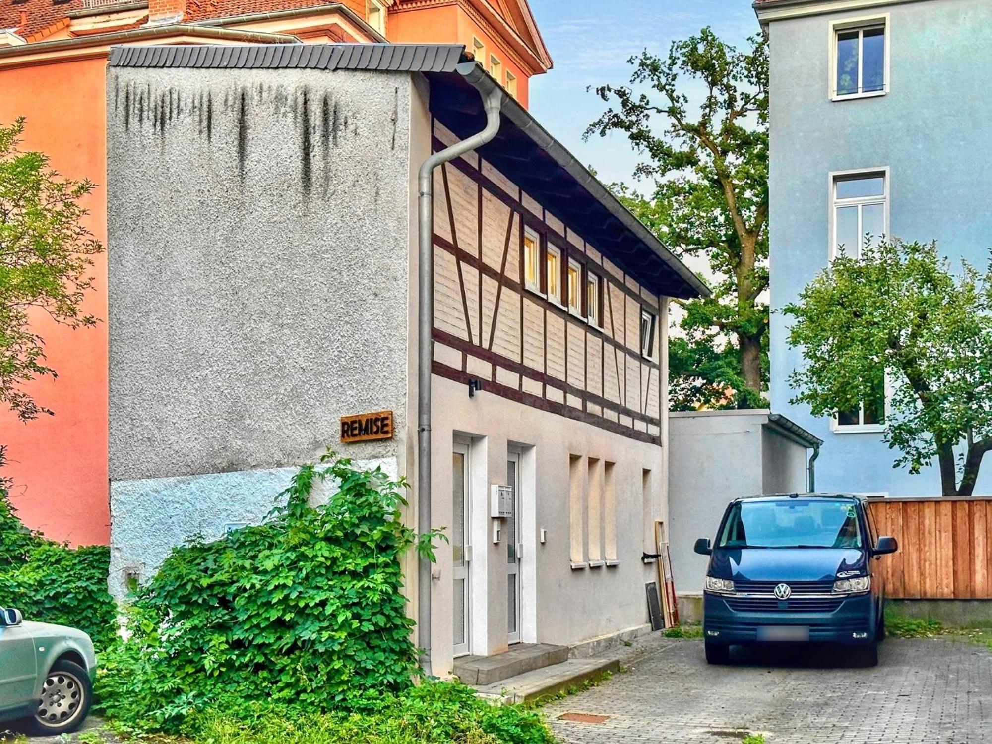 Die Remise Mit Kostenlosem Parkplatz Direkt Vor Der Tuer Erfurt Exteriér fotografie